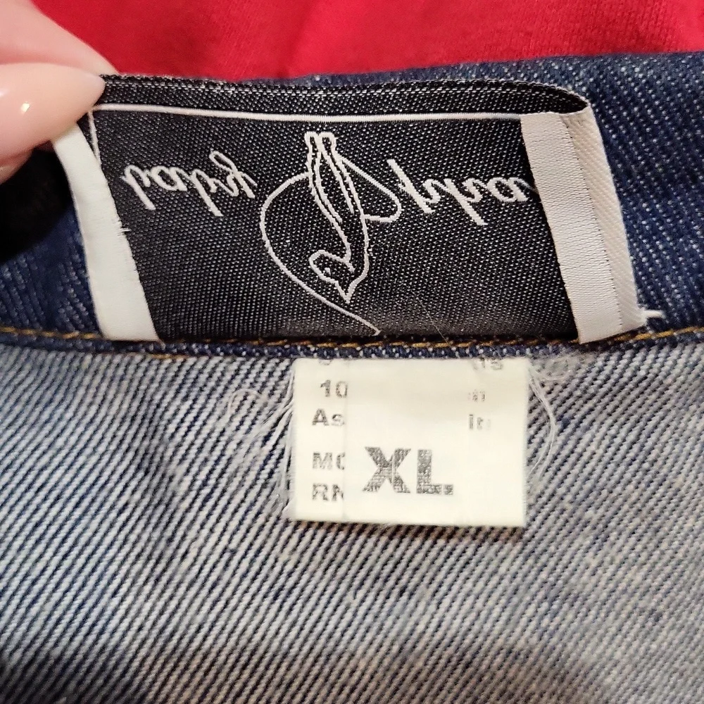 Baby Phat Denim Jacket with Red Rose Embroidery - Picture 10 of 12